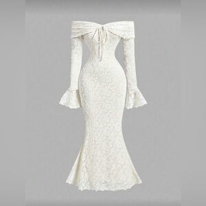 Elegant White Off-Shoulder Dress